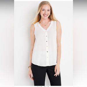 Maurices Plus Size Madison Solid Button Down Tank Top Size 1X